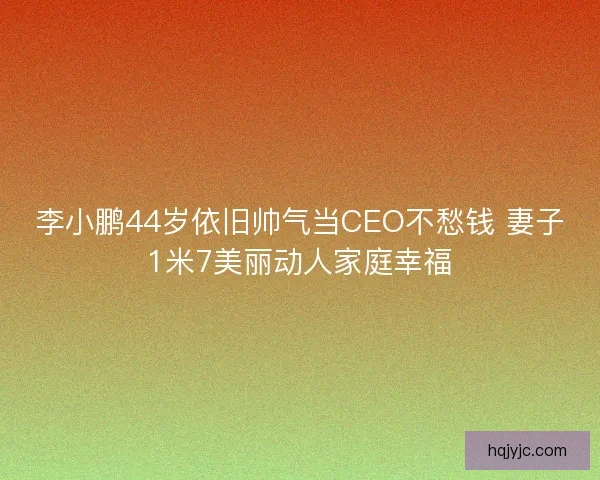 李小鹏44岁依旧帅气当CEO不愁钱 妻子1米7美丽动人家庭幸福